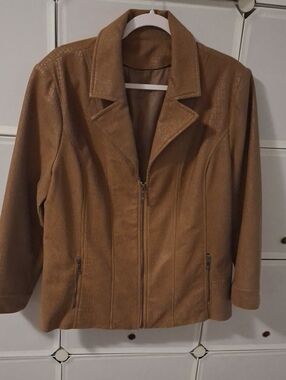 Women’s Brown Zip-Front Jacket
